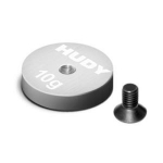 293085 HUDY Pure Tungsten Weight Thin Round 15mm with M3 - 10g