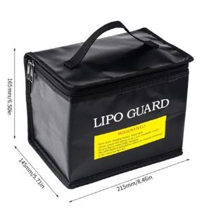 DTBB01012 Fireproof Explosionproof Lipo Battery Safe Bag Black (215*145*165mm)