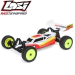 LOS01024T1 [브러시리스 버전 전동버기]1/16 Mini-B 2WD Buggy Brushless RTR, Red 조종기,배터리,USB 충전기 포함 풀세트