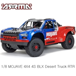 ARA4404T2 ARRMA 1/8 MOJAVE 4X4 4S BLX Desert Truck RTR, Blu/Red