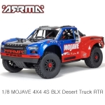 ARA4404T2 ARRMA 1/8 MOJAVE 4X4 4S BLX Desert Truck RTR, Blu/Red