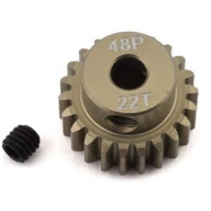 PTK-8609 (7075-T6) ProTek RC 48P Lightweight Hard Anodized Aluminum Pinion Gear (22T)