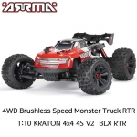 ARA4408V2T3 최신형 ARRMA 1:10 KRATON 4x4 4S V2 BLX RTR MT Red
