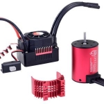 697238888112 Waterproof 3650 Brushless Motor with 60A ESC Combo + Red Heatsink (5200KV)