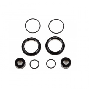 91929 13mm Shock Collar and Seal Retainer Set, black aluminum