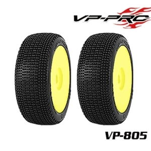 VP805G-M4-RY (1:8 버기 타이어+휠)경기용 VP-805G Axman Evo M4 RY Rubber Tyre[glued] 한봉지 2개포함 - 본딩완료