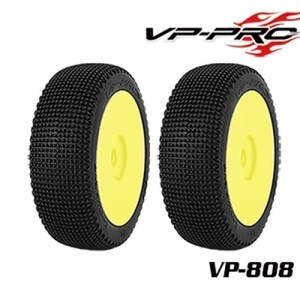 VP808G-M2-RY (1:8 버기 타이어+휠)경기용 VP-808 Cactus Evo M2 RY Rubber Tyre[glued] 한봉지 2개포함   - 본딩완료