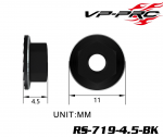 RS-719-4.5-BK M4 Alum Serrated Wheel Nut -4.5mmH