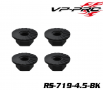 RS-719-4.5-BK M4 Alum Serrated Wheel Nut -4.5mmH