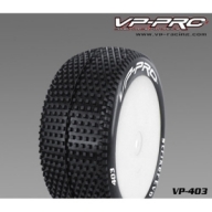 VP403U-RW-D-SF (1:10 버기용 타이어+휠)Striker Evo1/10 4WD Elec. Offroad Buggy Rear Rubber Tyre Unglued[Durango White dish rim]  Super Flexx 한봉지 2개 포함