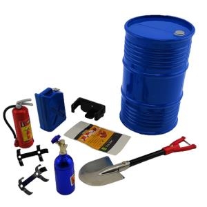 DTSM01011B (스케일 악세서리) Oil Tank Extinguisher Nos Bottle Shovel Set for 1/10 RC Crawler