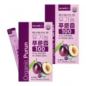내츄럴플러스 유기농 푸룬즙100 15포 2박스