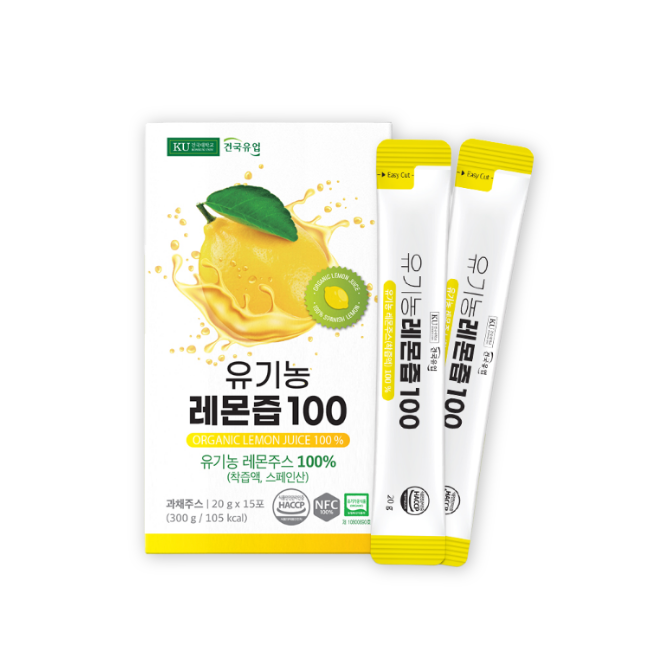 유기농 NFC 100% 레몬즙 스틱 20g x 15포