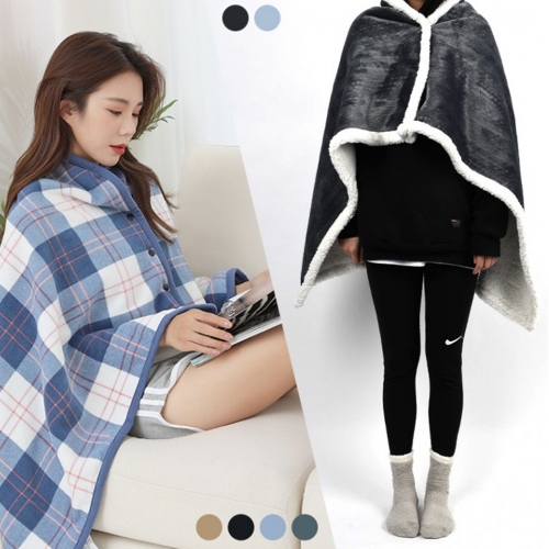OPP포장 노르딕 똑딱이 만능담요 망토담요/이불담요/극세사/입는담요