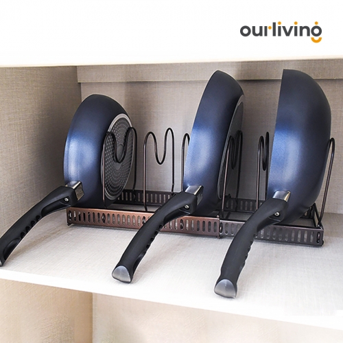 5단/슬라이딩 프라이팬 거치대 후라이팬 정리대 냄비정리(땡처리)