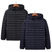 컨백스 남성용 경량 패딩 점퍼 모자탈부착형