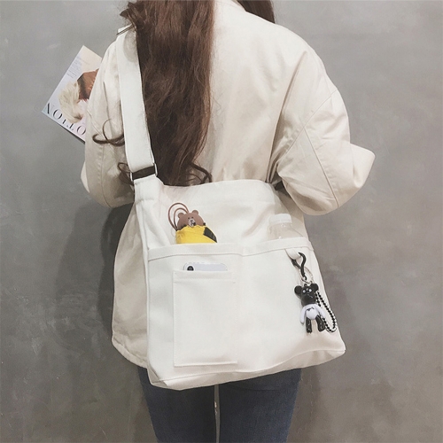 곰돌이 키링 데일리 에코백 캔버스 가방