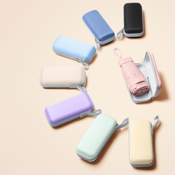 스퀘어 캡슐 파우치 미니우산 uv차단 암막 우양산 10colors 종이케이스(인쇄가능)