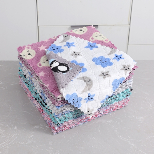 벨벳 그리드 극세사 캐릭터 행주 3p세트