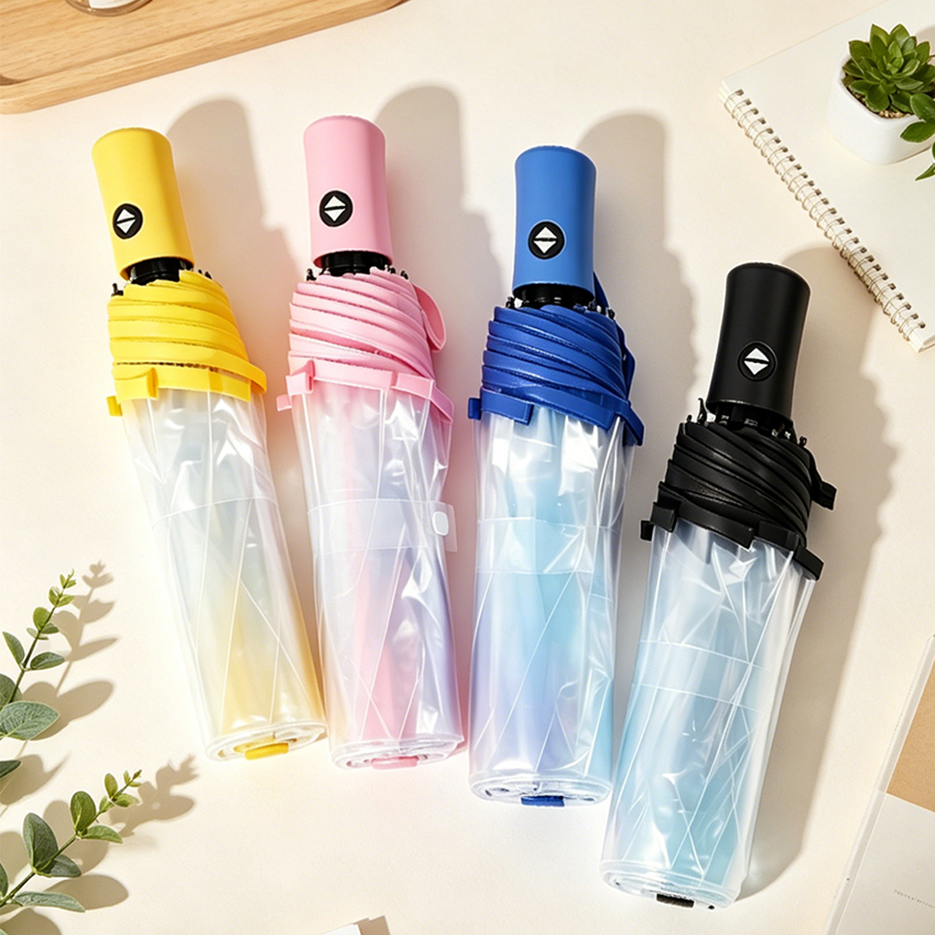 루미 클리어 3단자동우산 투명비닐우산