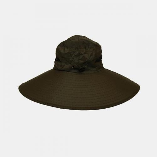 [11308] 와이드 햇빛 차단용 넓은 챙 모자 (카키색)