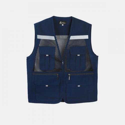 [11298] GREEN PARK - V형 왕망사 조끼 - 반사띠(L,95)