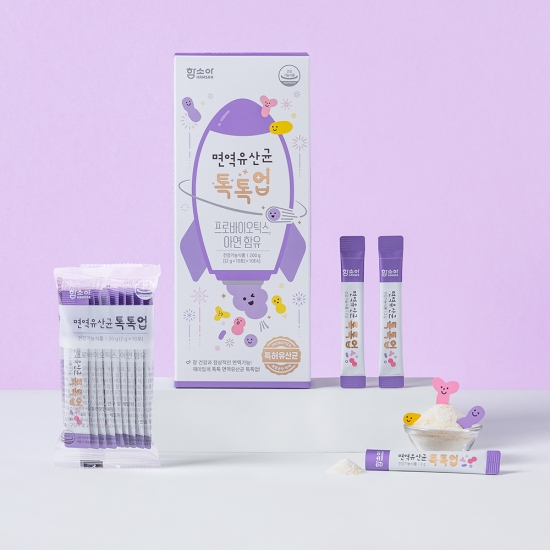 [🌼봄 건강 춘분춘분]함소아 면역유산균 톡톡업(2g x 10포) x 10EA 총 100포증정 : 샘표 물냉면 1개