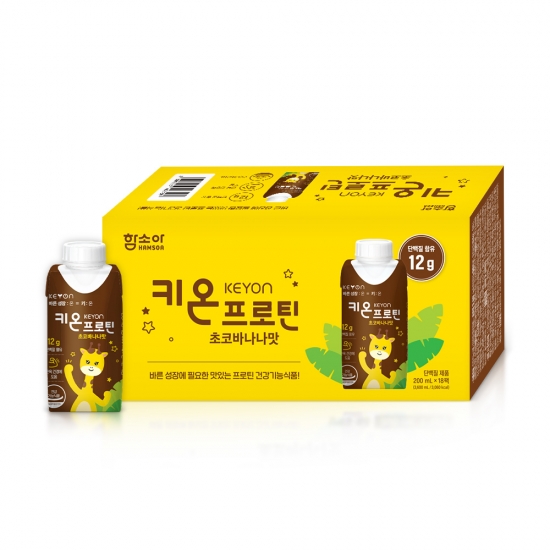 함소아 키온 KEYON 프로틴초코바나나맛 200 ml x 18팩[합배송 불가, 단독배송 품목]