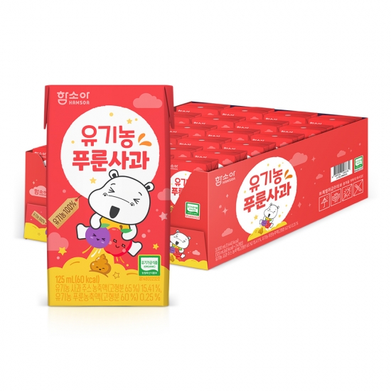 함소아 유기농 푸룬사과<BR>125ml x 24팩