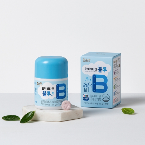 [🚂칙칙폭폭 함마을호]면역비타민 블루<BR>1,500 mg x 60정증정 : 유기농 보라당근포도 2팩