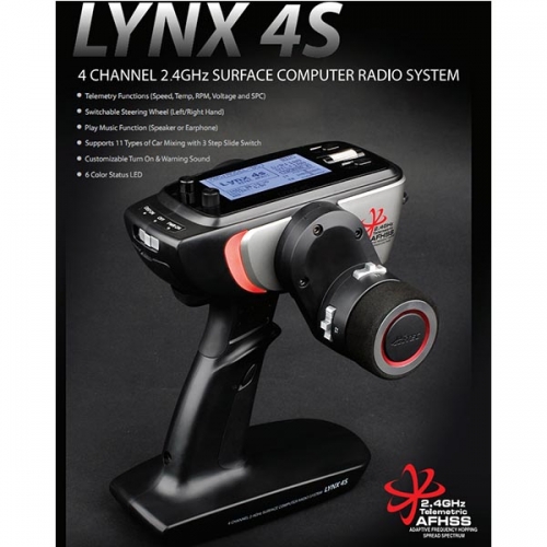 LYNX 4S 2.4GHz 조종기 (AXION 4 4채널 수신기 1개 포함)
