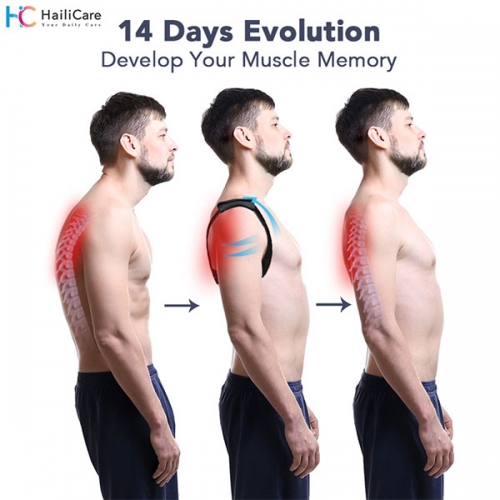 바른 자세 교정 벨트 어깨 척추 밴드 학생 밴드 Hailicare Clavicle Posture Corrector Belt