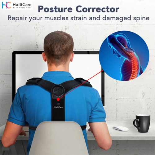 바른 자세 교정 벨트 어깨 척추 밴드 학생 밴드 Hailicare Clavicle Posture Corrector Belt