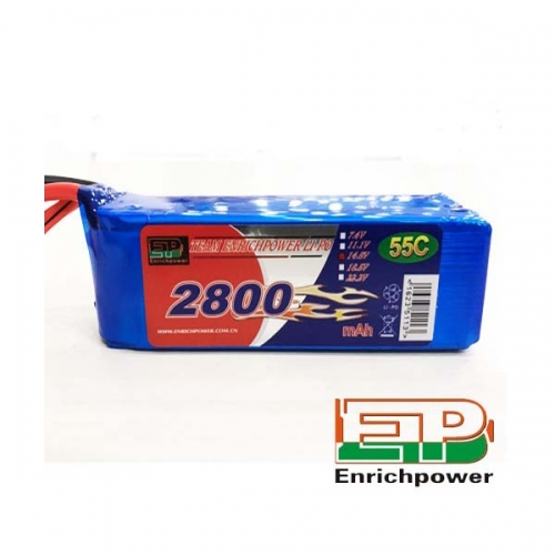 중형 중급 드론 비행기용 4셀 배터리 EP파워 2800mah 14.8V 55C EC3잭