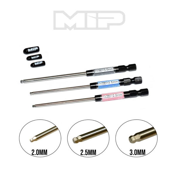 MIP 9516 볼 육각 드라이버 렌치 세트 MIP공구 메트릭 (3), 2.0mm, 2.5mm, 및 3.0m