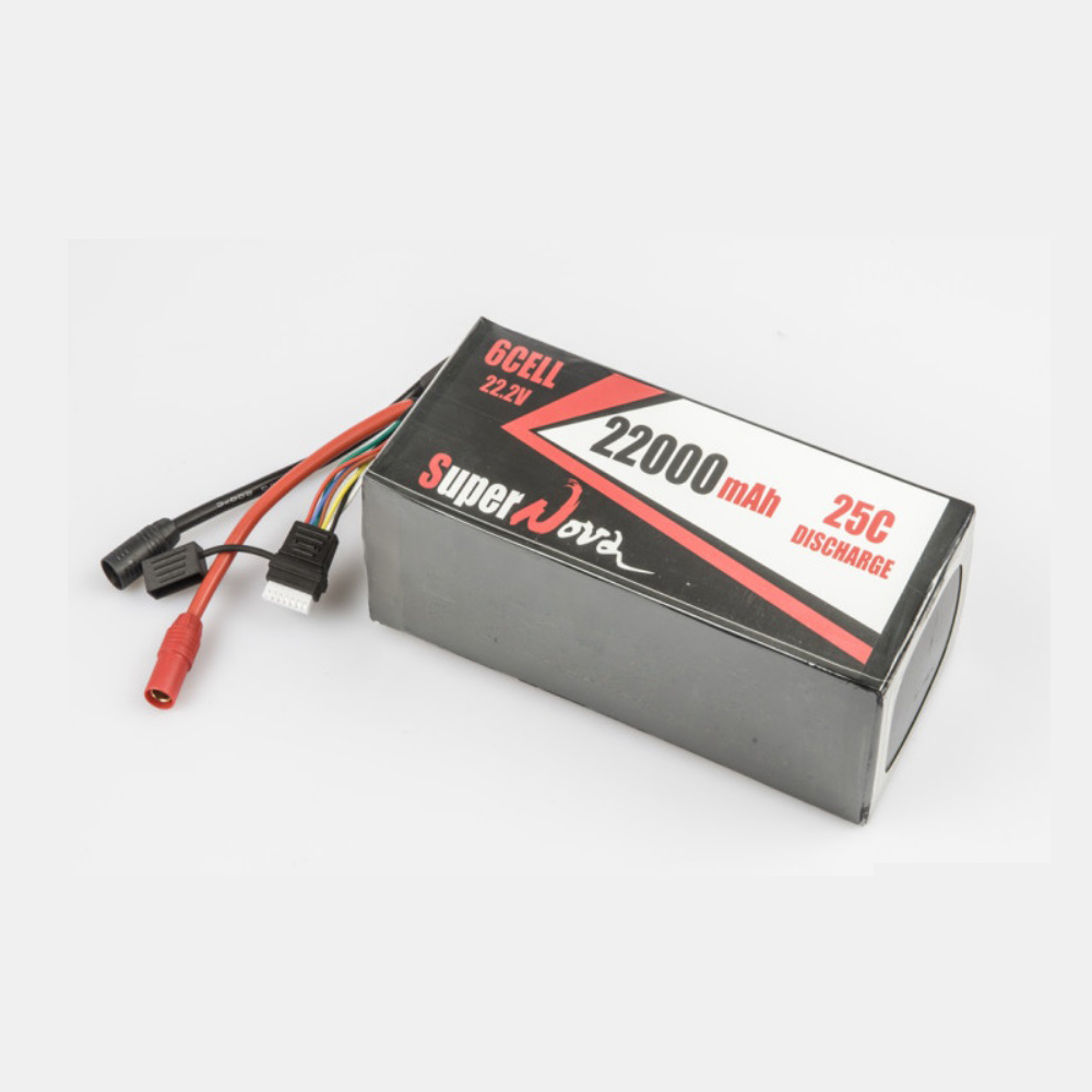 슈퍼노바 6셀 22000mA 25C 22.2V 대형드론 배터리 산업 방제