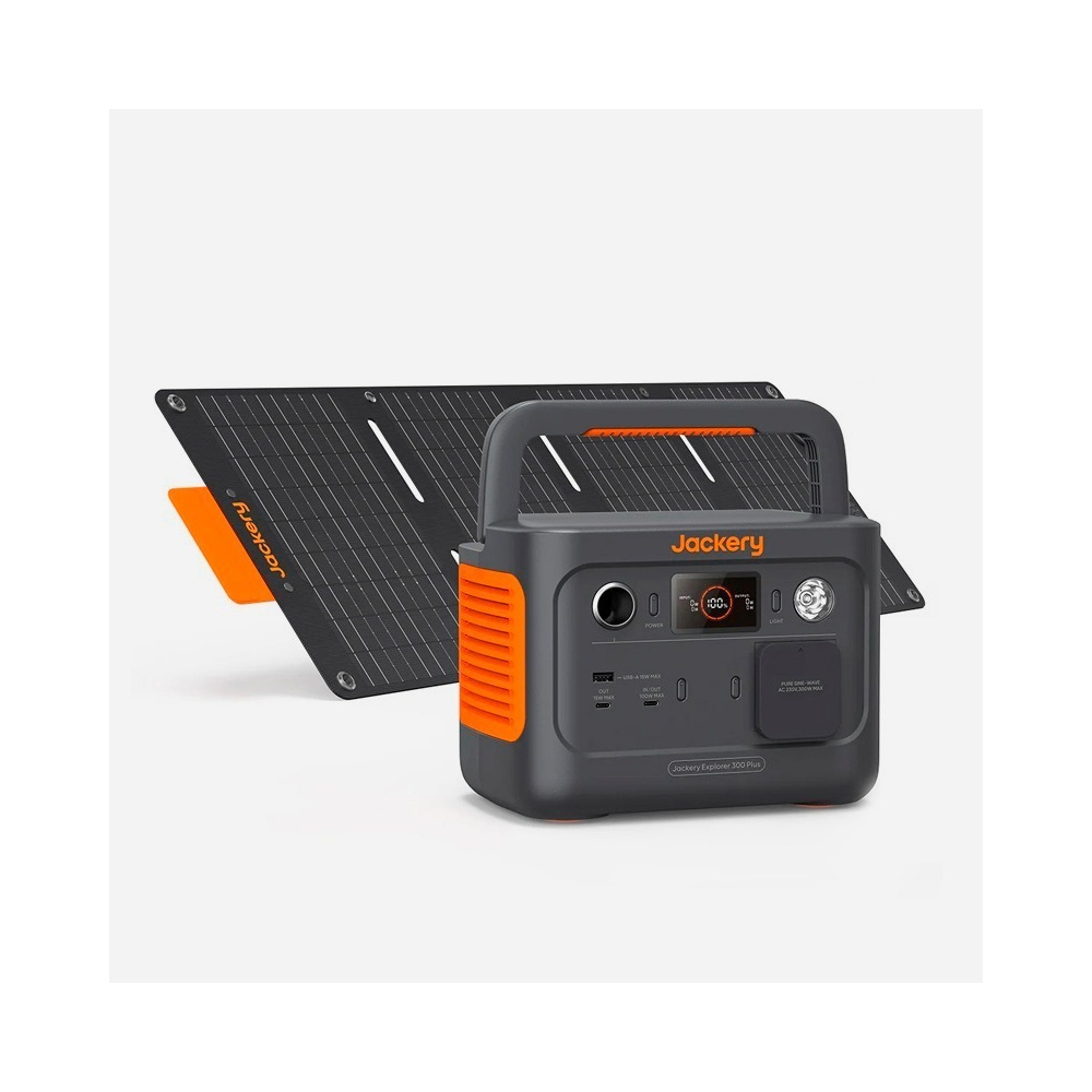 Jackery 휴대용 파워뱅크 300Plus+태양광패널 40W Mini 캠핑 낚시 배터리