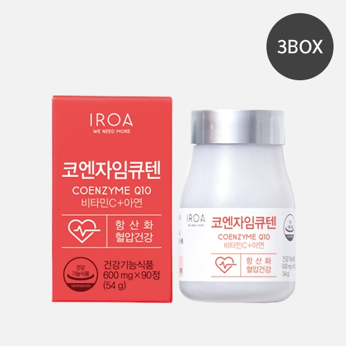 이로아 코엔자임큐텐 (600mg*90정)-3박스 [건강기능식품]
