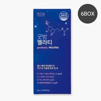 액상 식물성 마시는 멜라토닌 2mg 이로아 굿밤멜라티 (10g*15포)-6박스