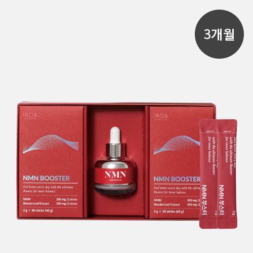 이로아 NMN 부스터 3개월(6박스)+앰플3