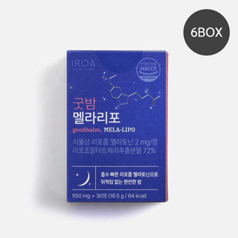 이로아 굿밤 멜라리포(550mg*30정)-6박스