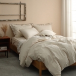 코튼렛 호텔침구 광폭 고밀도 순면 16수 바이오워싱 광목 이불커버 세트 SS