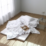 올인원 3단접이식 매트리스 메모리폼 수면매트+더스트프리 차렵이불세트 1인용 원룸 손님용 토퍼 기숙사용