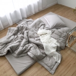 올인원 3단접이식 매트리스 메모리폼 수면매트+더스트프리 차렵이불세트 1인용 원룸 손님용 토퍼 기숙사용