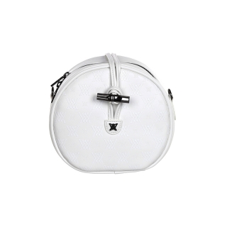 Monogram Print Tambourine Bag_WH