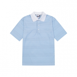 Whim Diagonal Pattern Shirt_Sky blue