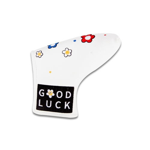 flower straight putter cover_white