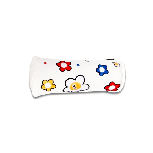 flower straight putter cover_white