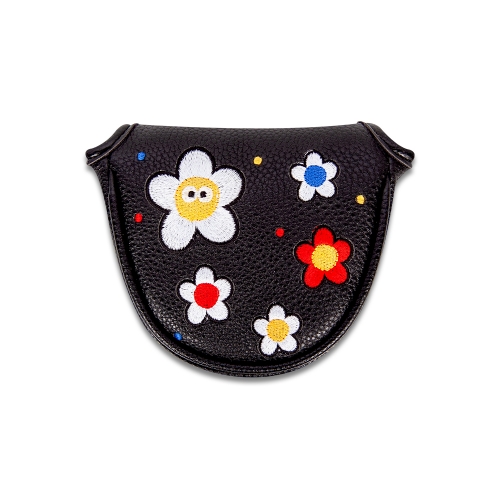 flower mallet putter cover_black