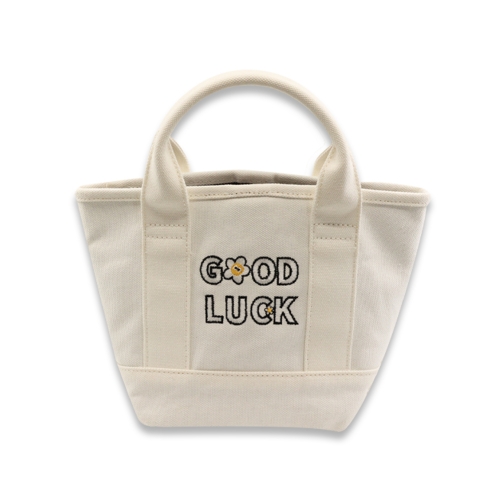 good luck tote bag_white